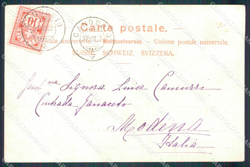 Svizzera Lugano Castagnola postcard cartolina MT0583 – retro