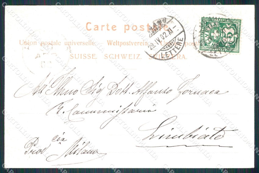 Svizzera Lugano Monte San Salvatore postcard cartolina MT0584 – retro