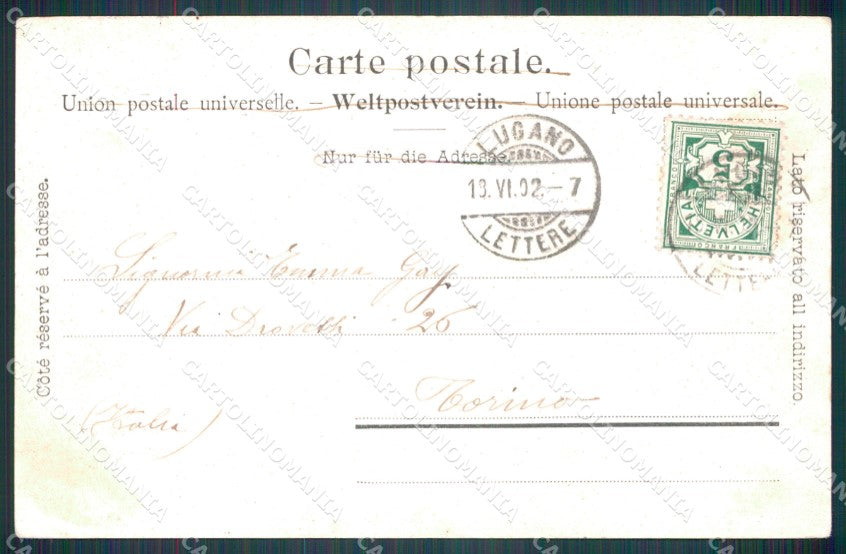 Svizzera Lugano postcard cartolina MT0586 – retro