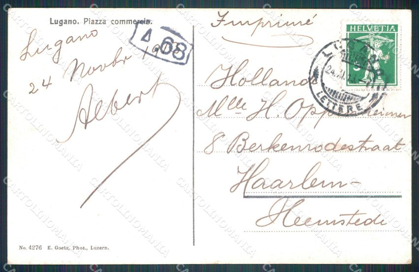 Svizzera Lugano postcard cartolina MT0590 – retro