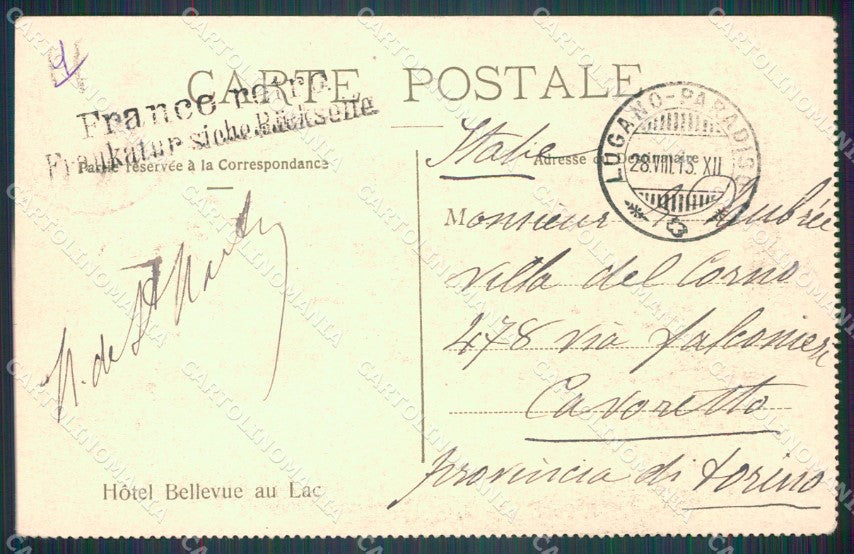 Svizzera Lugano postcard cartolina MT0600 – retro
