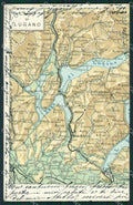 Svizzera Lugano Map postcard cartolina MT0612 – fronte