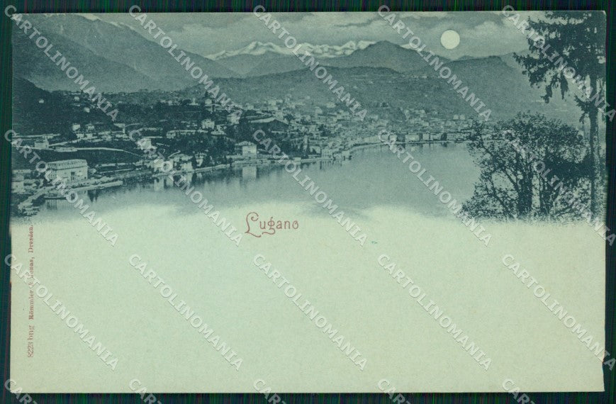 Svizzera Lugano Chiaro di Luna postcard cartolina MT0614 – fronte