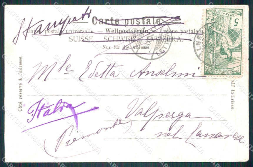 Svizzera Lugano STRAPPINO postcard cartolina MT0615 – retro