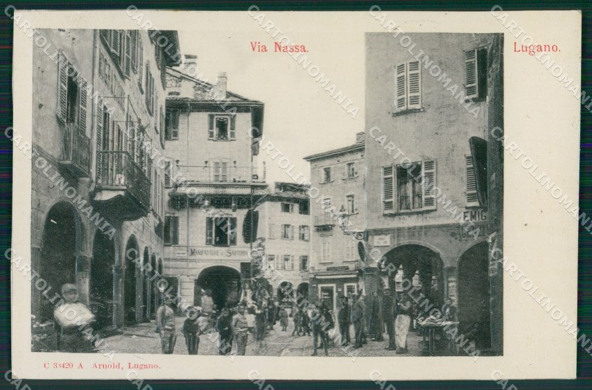 Svizzera Lugano Rilievo postcard cartolina MT0617 – fronte
