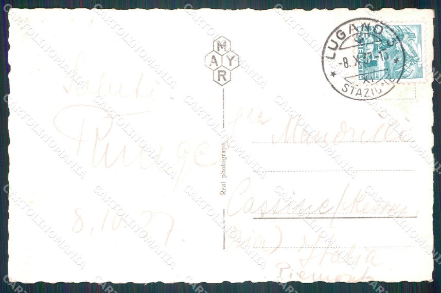 Svizzera Lugano Foto postcard cartolina MT0623 – retro