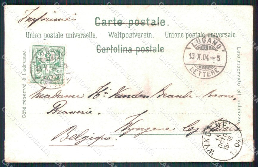 Svizzera Ponte di Melide postcard cartolina MT0631 – retro