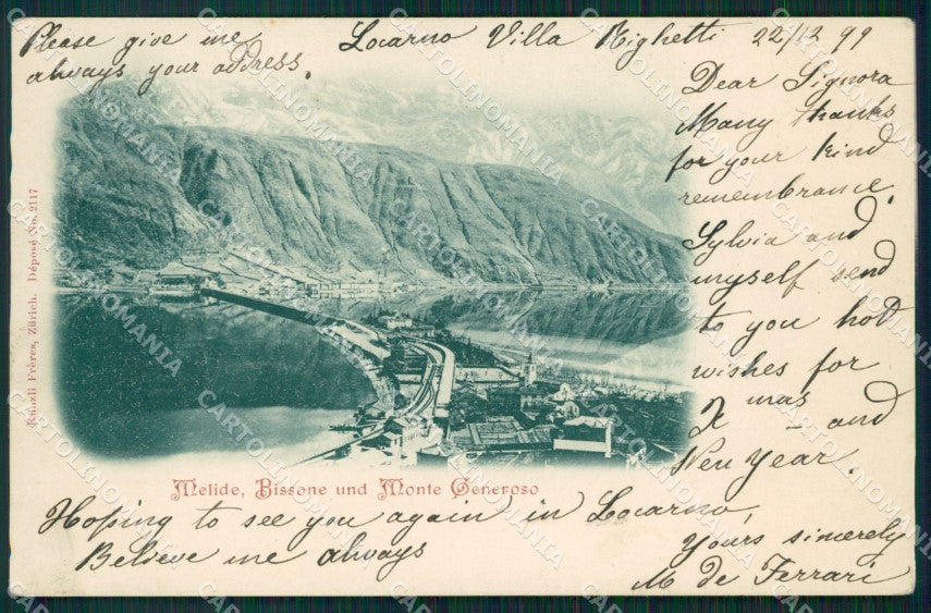 Svizzera Melide postcard cartolina MT0632 – fronte