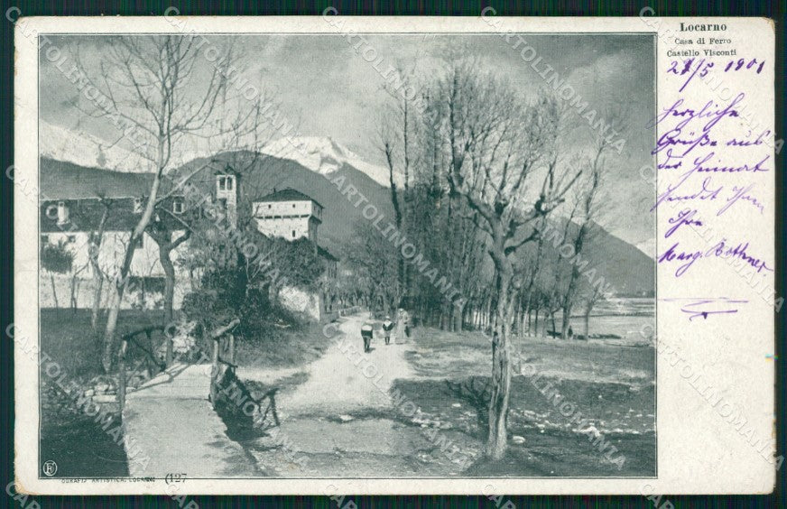 Svizzera Locarno Casa di Ferro PIEGA postcard cartolina MT0644 – fronte