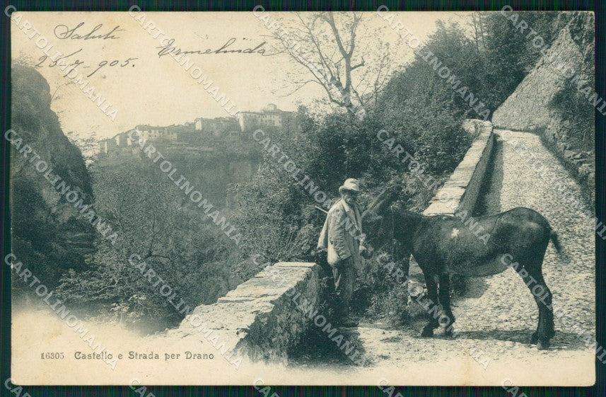 Como Valsolda Drano Costumi postcard cartolina MT0673 – fronte
