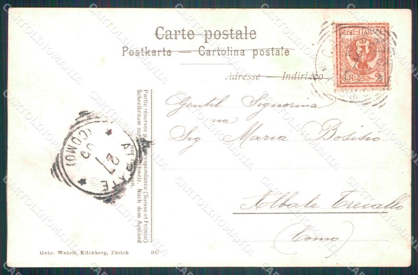 Como Valsolda Drano Costumi postcard cartolina MT0673 – retro