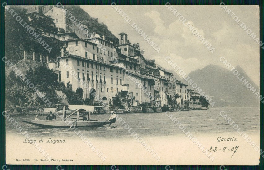 Svizzera Lugano Gandria postcard cartolina MT0683 – fronte