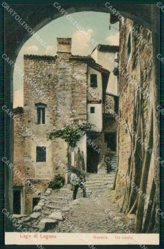 Svizzera Lugano Gandria Costumi postcard cartolina MT0687 – fronte