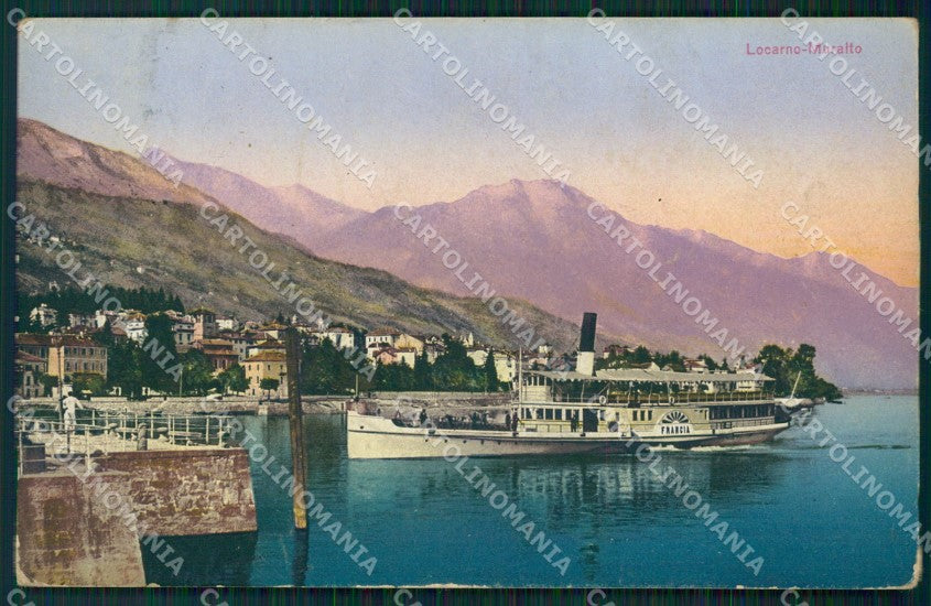 Svizzera Locarno Muralto Battello postcard cartolina MT0694 – fronte