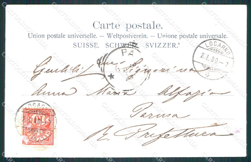 Svizzera Locarno PIEGHINA postcard cartolina MT0695 – retro