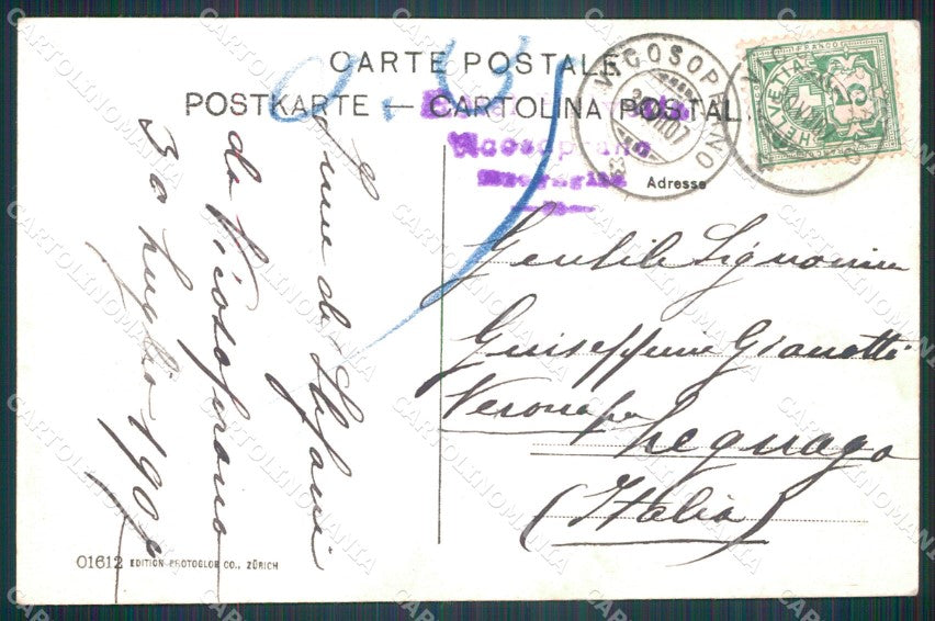 Svizzera Vicosoprano postcard cartolina MT0699 – retro
