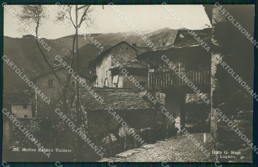 Svizzera Lugano Mayr Motivo Rustico Ticinese Foto postcard cartolina MT0701 – fronte