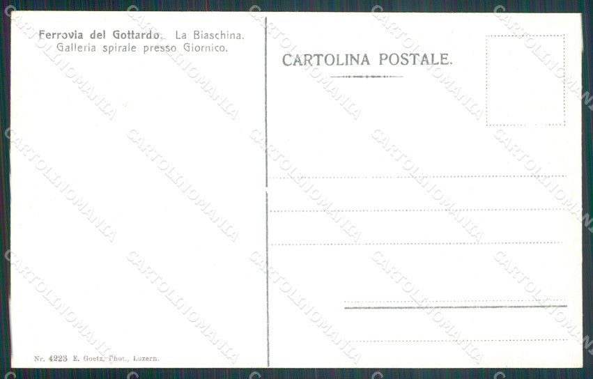 Svizzera Giornico Ferrovia Gottardo Treno postcard cartolina MT0707 – retro