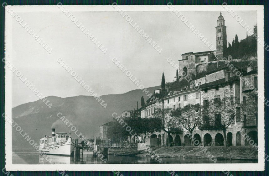 Svizzera Morcote Battello Foto postcard cartolina MT0723 – fronte