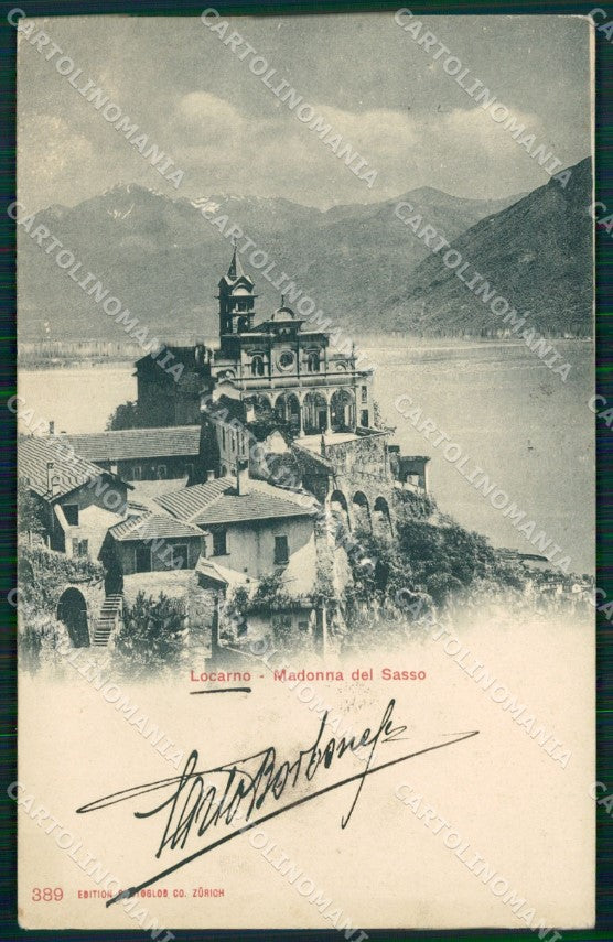 Svizzera Locarno Madonna del Sasso postcard cartolina MT0729 – fronte
