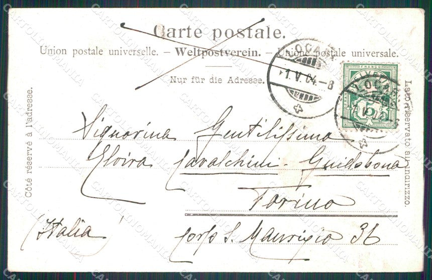 Svizzera Locarno Madonna del Sasso postcard cartolina MT0729 – retro