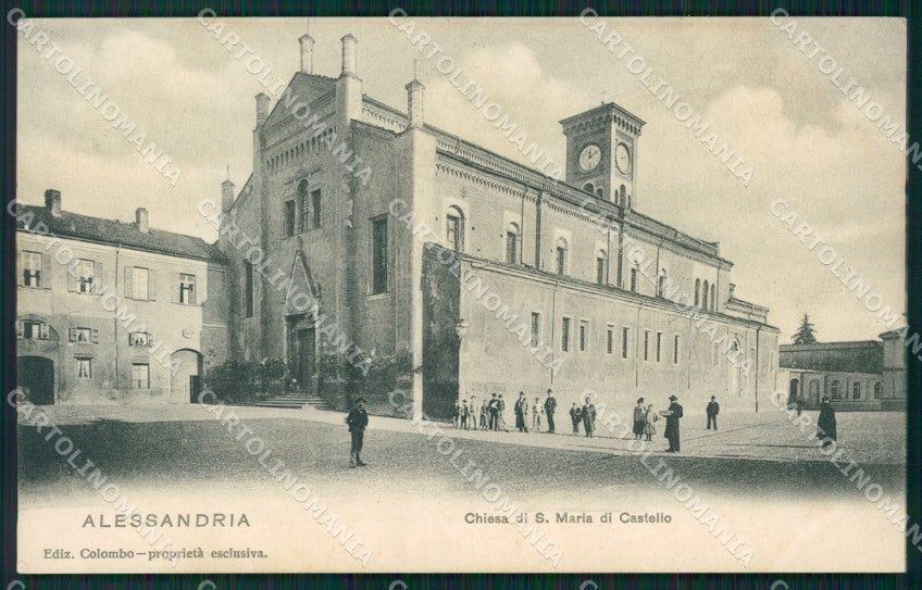 Alessandria città Chiesa Santa Maria di Castello cartolina MT0769 – fronte
