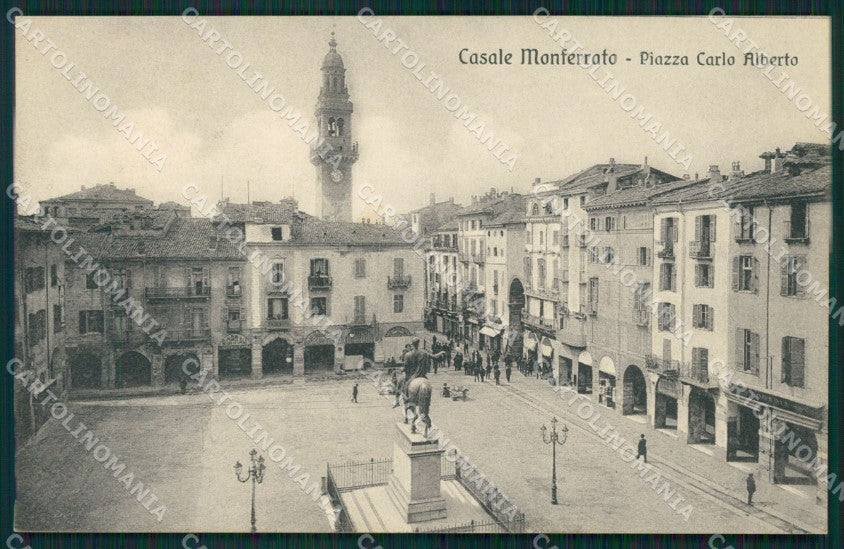 Alessandria Casale Monferrato Piazza Carlo Alberto cartolina MT0776 – fronte