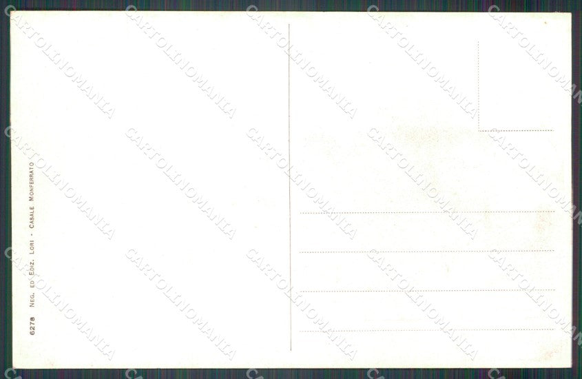 Alessandria Casale Monferrato Piazza Carlo Alberto cartolina MT0776 – retro