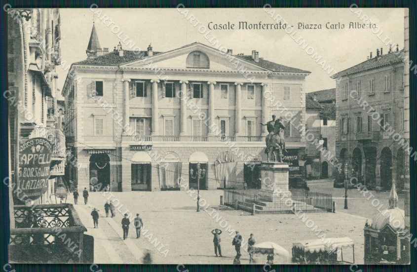 Alessandria Casale Monferrato Piazza Carlo Alberto cartolina MT0778 – fronte