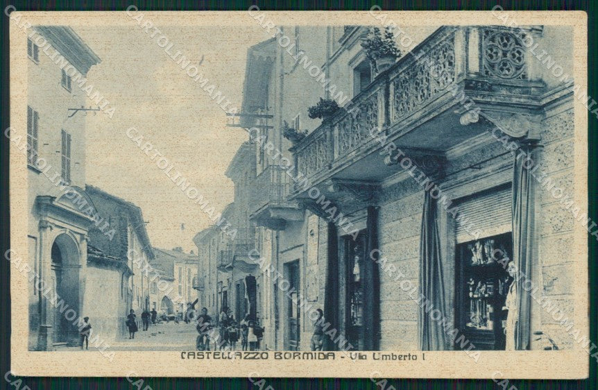Alessandria Castellazzo Bormida Via Umberto I cartolina MT0783 – fronte