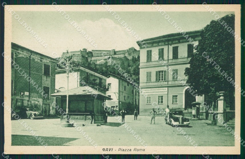 Alessandria Gavi Piazza Roma Auto cartolina MT0786 – fronte