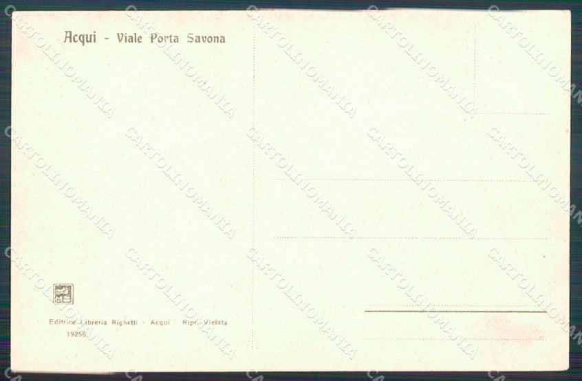 Alessandria Acqui Terme Viale Porta Savona cartolina MT0803 – retro