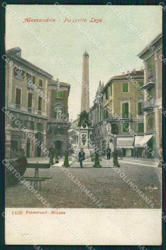 Alessandria città Piazzetta della Lega cartolina MT0807 – fronte