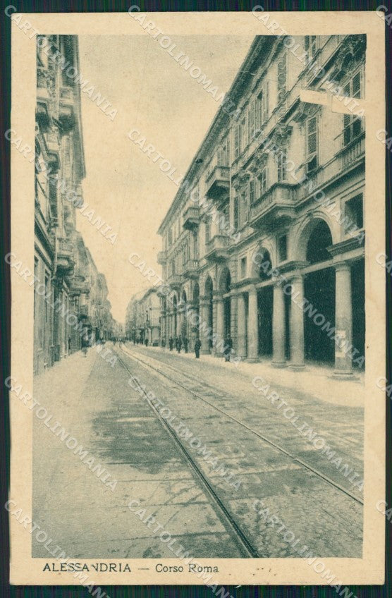 Alessandria città Corso Roma cartolina MT0808 – fronte