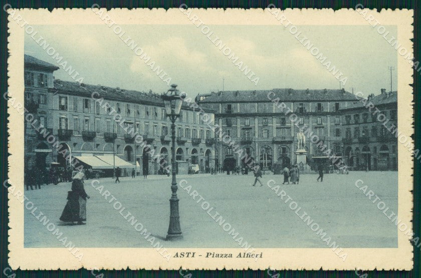 Asti città Piazza Alfieri cartolina MT0819 – fronte