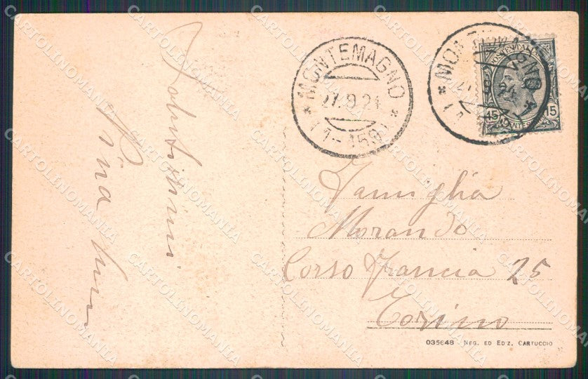 Asti Montemagno Piazza San Martino cartolina MT0840 – retro