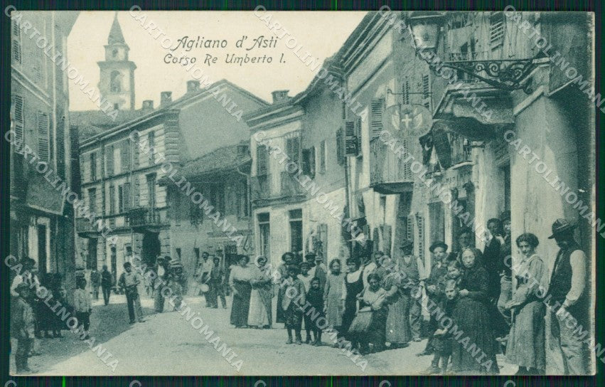 Asti Agliano d'Asti Corso Re Umberto I cartolina MT0845 – fronte