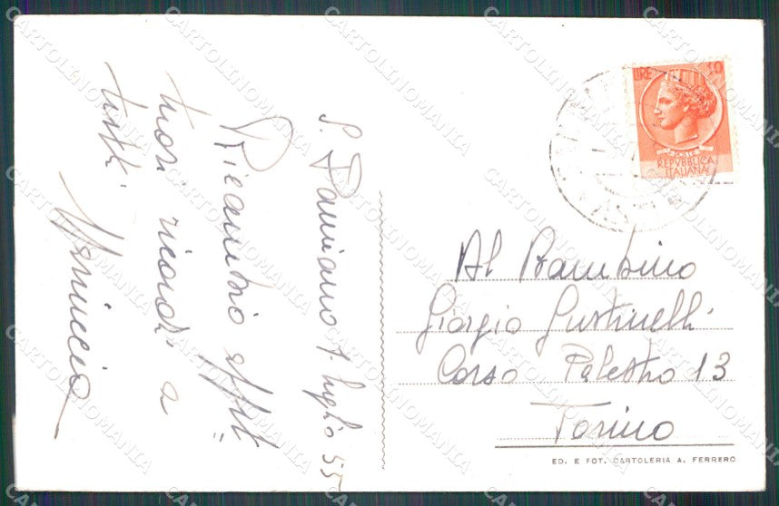 Asti San Damiano d'Asti Corso Roma cartolina MT0846 – retro