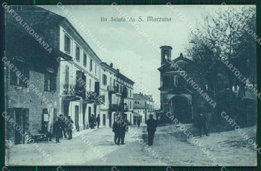 Asti San Marzano Oliveto PIEGA cartolina MT0848 – fronte