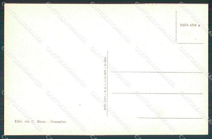 Asti Moncalvo San Francesco cartolina MT0861 – retro