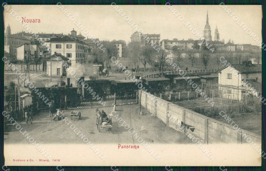 Novara città Treno cartolina MT0873 – fronte