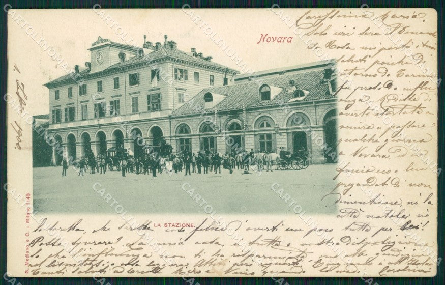Novara città Stazione cartolina MT0874 – fronte