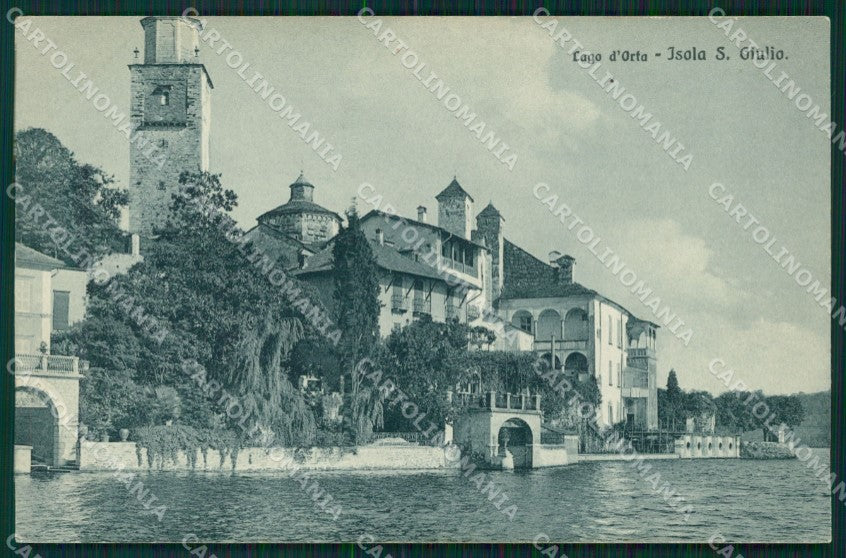 Novara Orta Lago di Isola San Giulio cartolina MT0880 – fronte