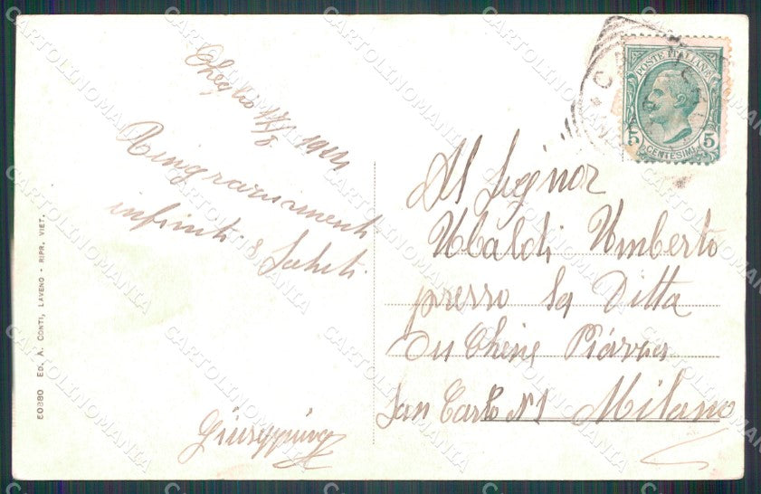 Verbania Taino Cheglio Lago Maggiore Saluti da Mappa cartolina MT0881 – retro