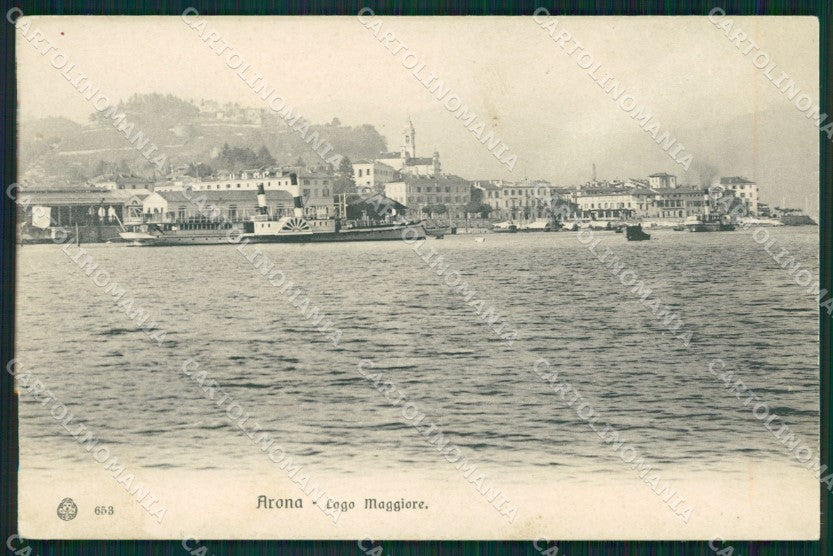 Novara Arona Lago Maggiore cartolina MT0886 – fronte
