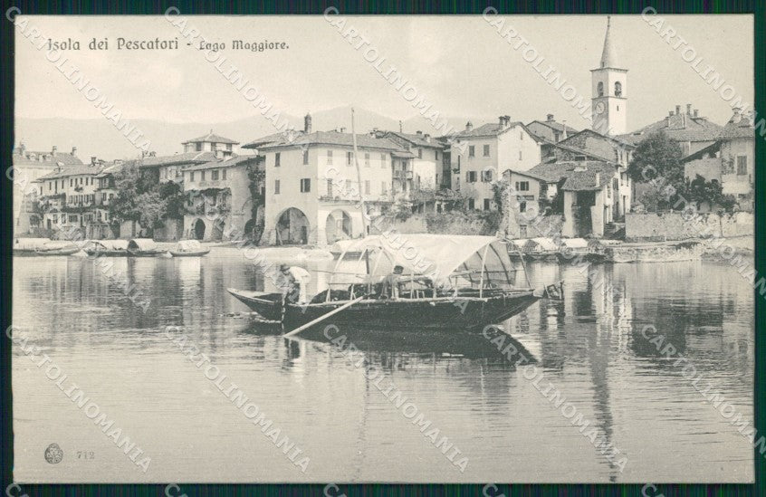 Verbania Stresa Isola Pescatori Lago Maggiore Barca cartolina MT0908 – fronte