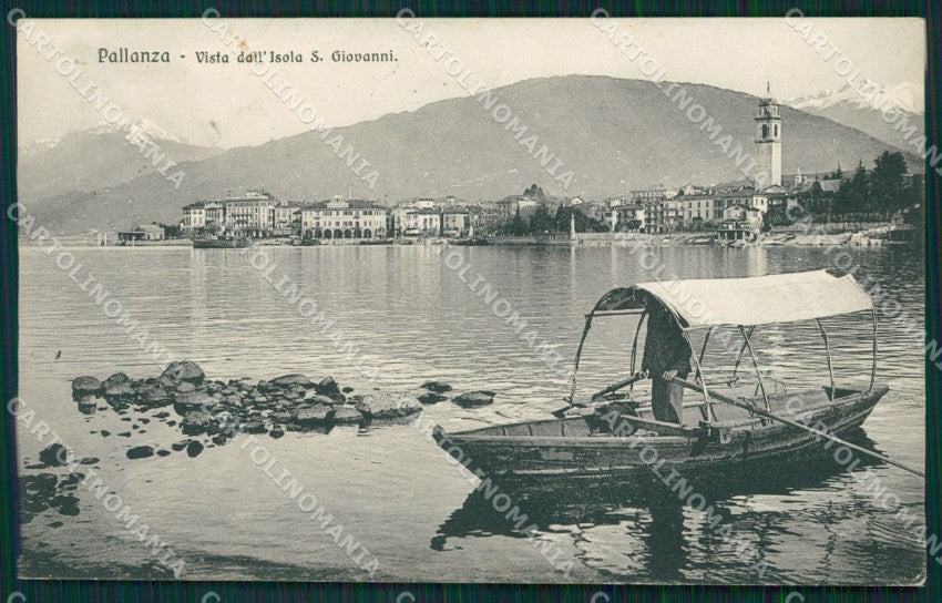Verbania Pallanza Isola San Giovanni Lago Maggiore Barca cartolina MT0922 – fronte