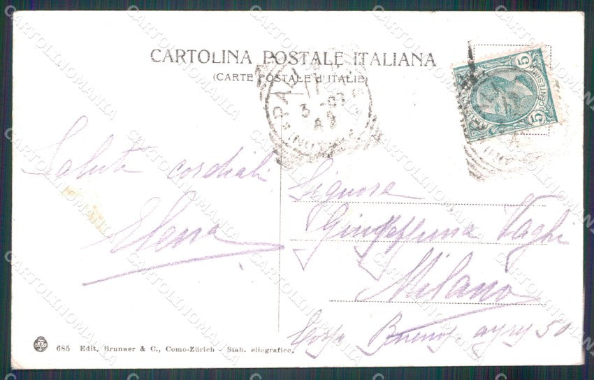 Verbania Pallanza Isola San Giovanni Lago Maggiore Barca cartolina MT0922 – retro