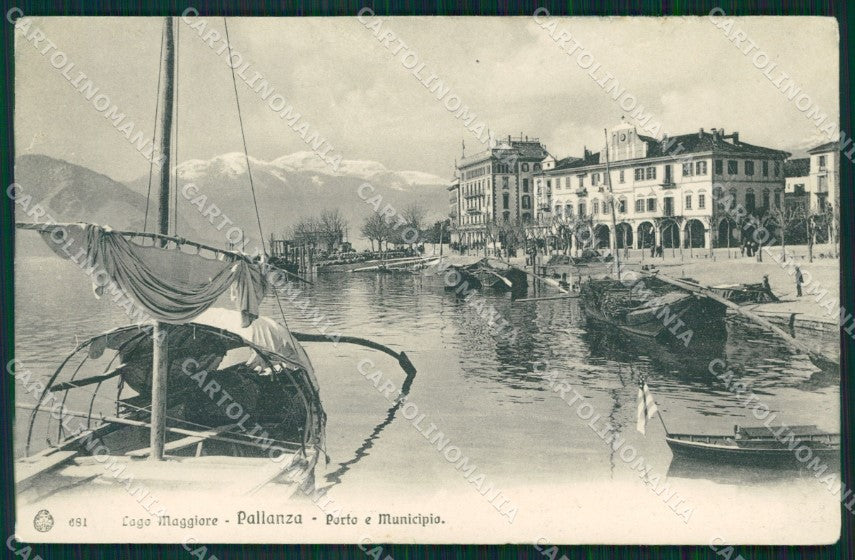 Verbania Pallanza Lago Maggiore Comune Barca ABRASA cartolina MT0925 – fronte