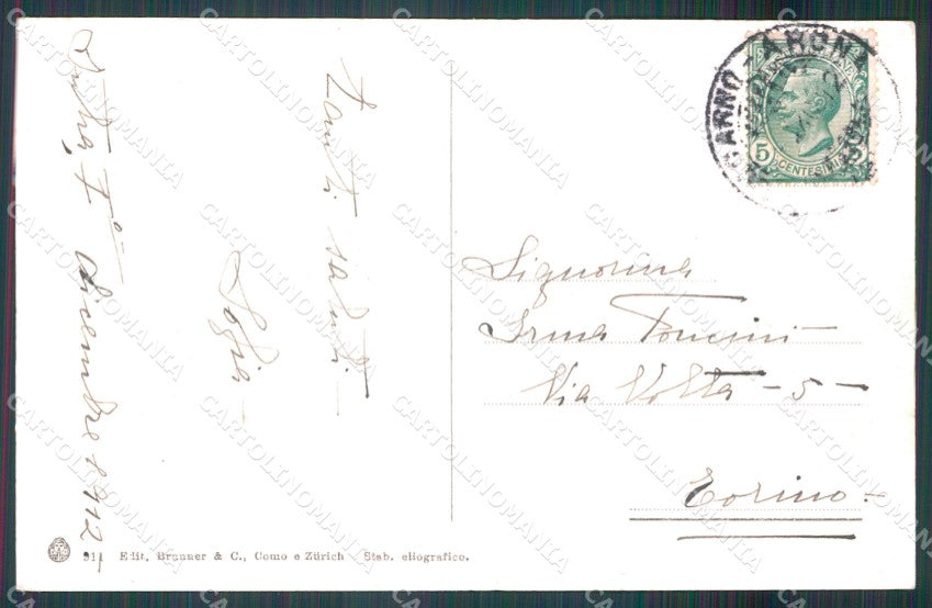 Verbania Intra Lago Maggiore cartolina MT0930 – retro